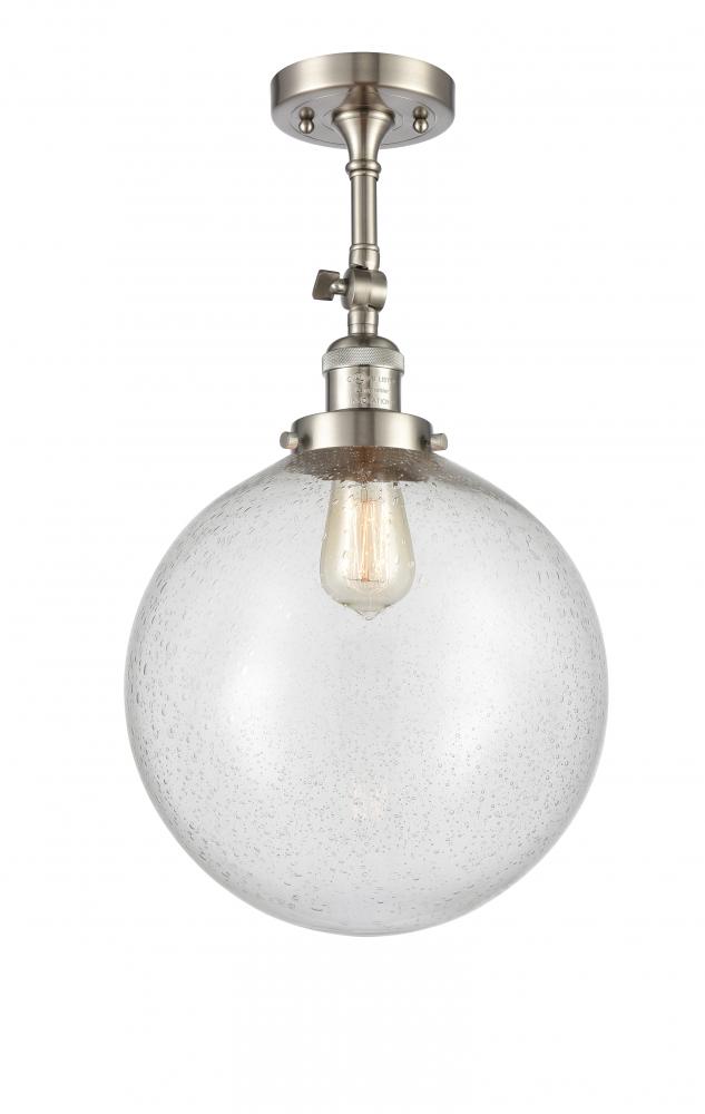 Beacon - 1 Light - 12 inch - Brushed Satin Nickel - Adjustable Semi-Flush Mount
