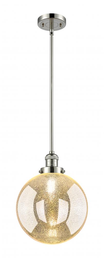 Beacon - 1 Light - 10 inch - Polished Nickel - Stem Hung - Mini Pendant