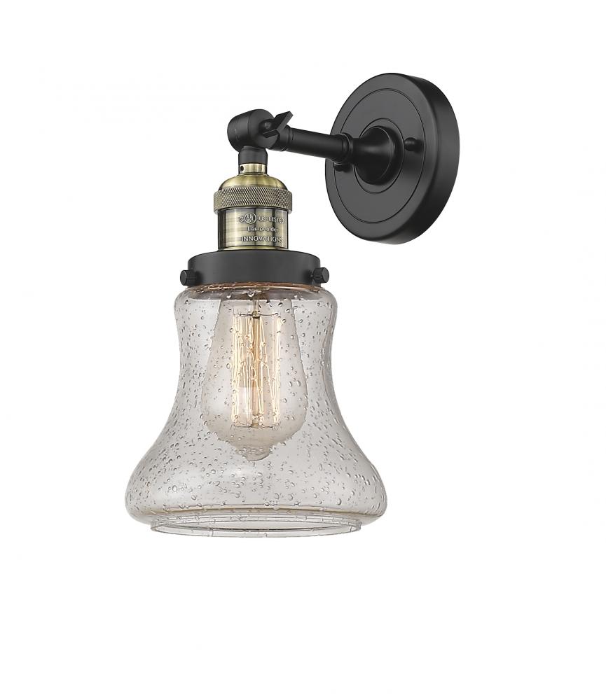Bellmont - 1 Light - 7 inch - Black Antique Brass - Adjustable Sconce