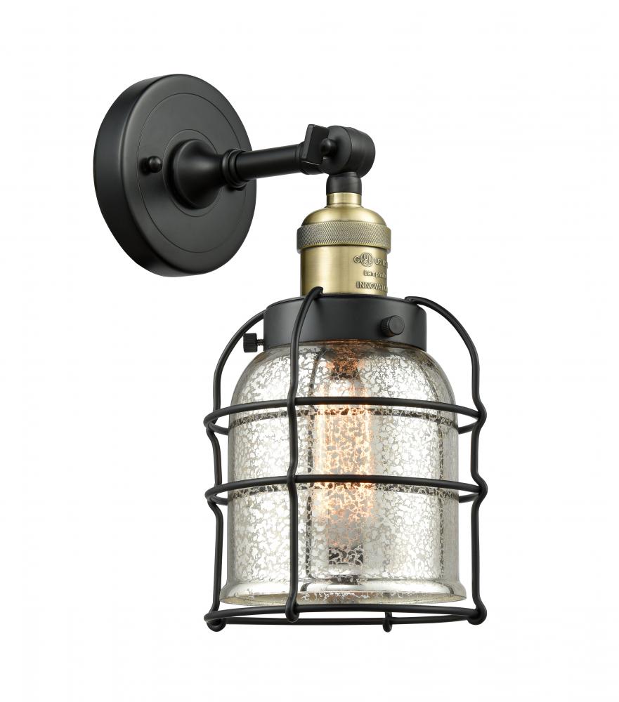 Bell Cage - 1 Light - 6 inch - Black Antique Brass - Adjustable Sconce