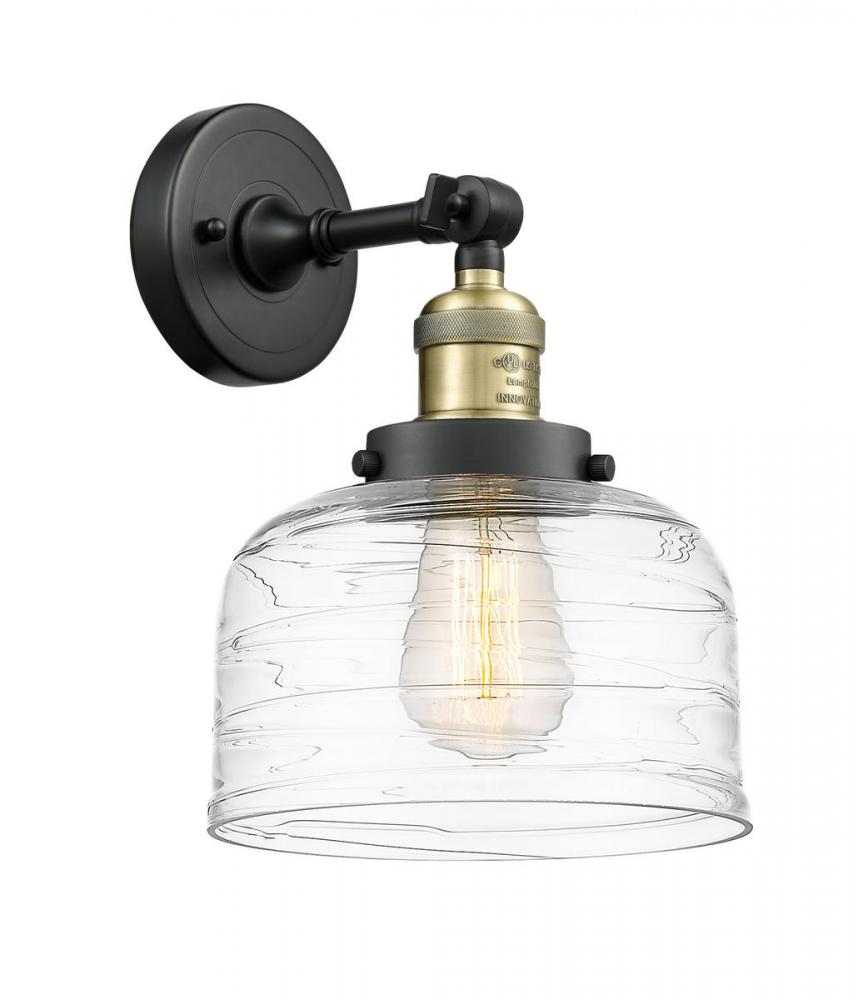 Bell - 1 Light - 8 inch - Black Antique Brass - Adjustable Sconce