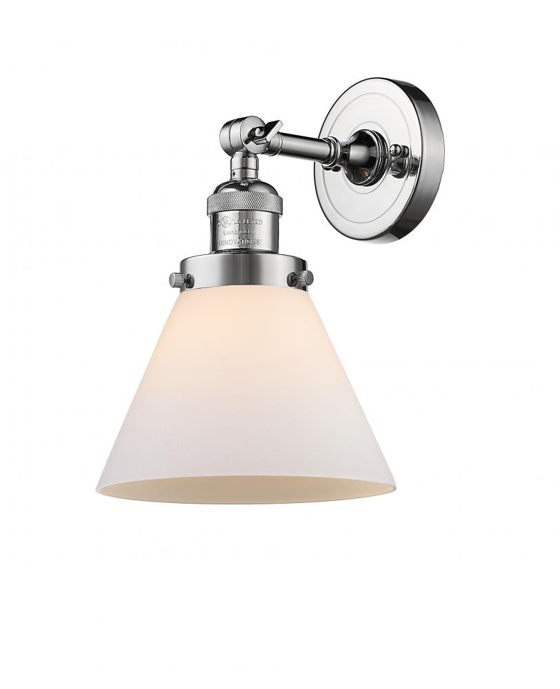 Cone - 1 Light - 8 inch - Polished Chrome - Adjustable Sconce