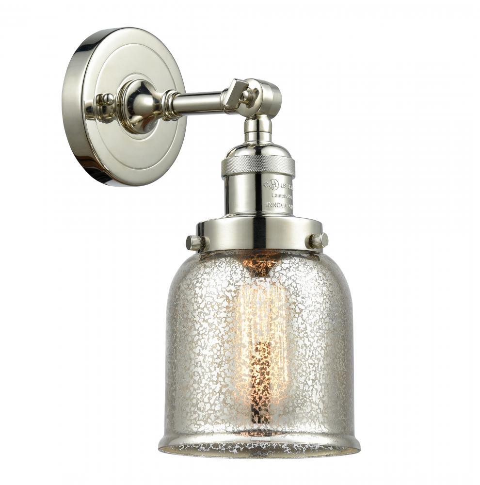 Bell - 1 Light - 5 inch - Polished Nickel - Adjustable Sconce
