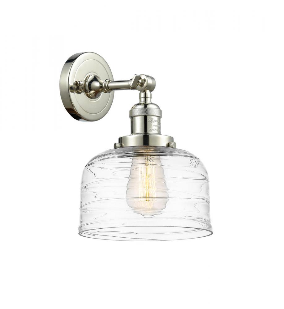 Bell - 1 Light - 8 inch - Polished Nickel - Adjustable Sconce