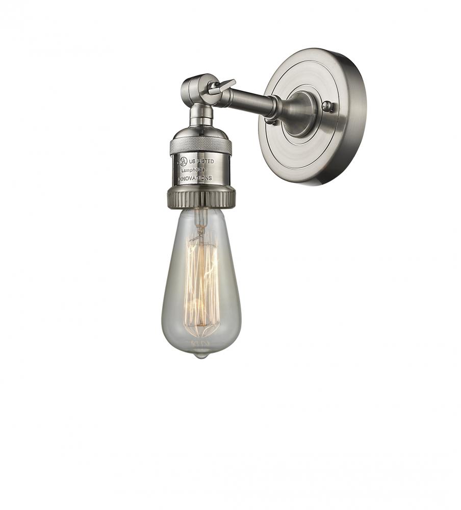 Bare Bulb - 1 Light - 5 inch - Brushed Satin Nickel - Adjustable Sconce