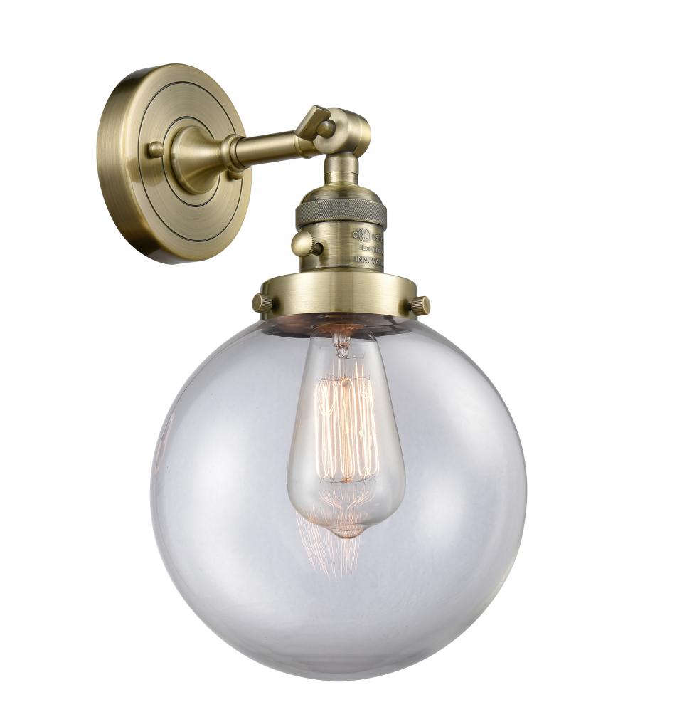 Beacon - 1 Light - 8 inch - Antique Brass - Adjustable Sconce