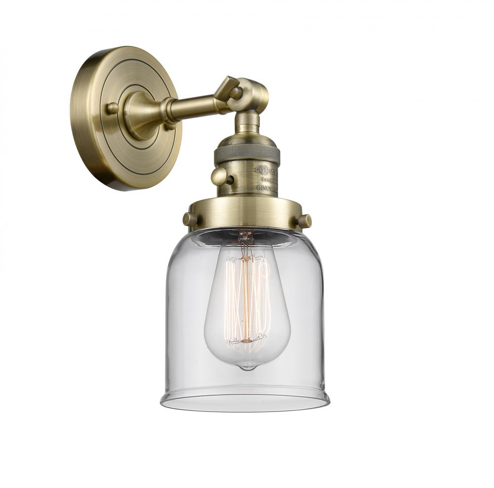 Bell - 1 Light - 5 inch - Antique Brass - Adjustable Sconce