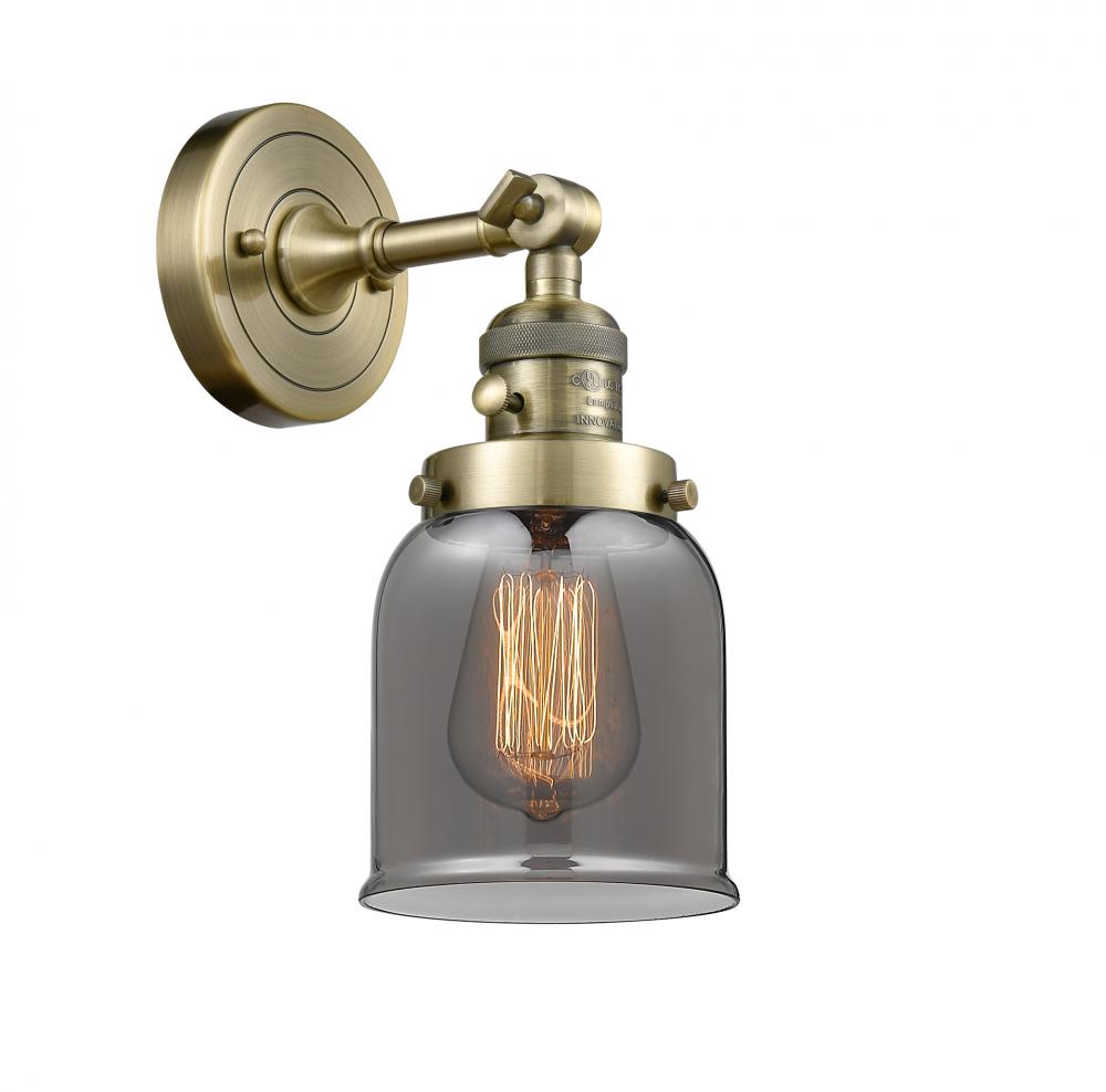 Bell - 1 Light - 5 inch - Antique Brass - Adjustable Sconce