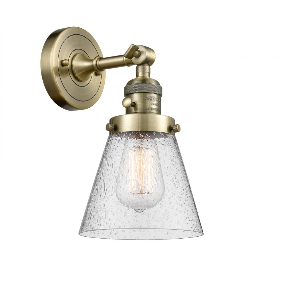 Cone - 1 Light - 6 inch - Antique Brass - Adjustable Sconce