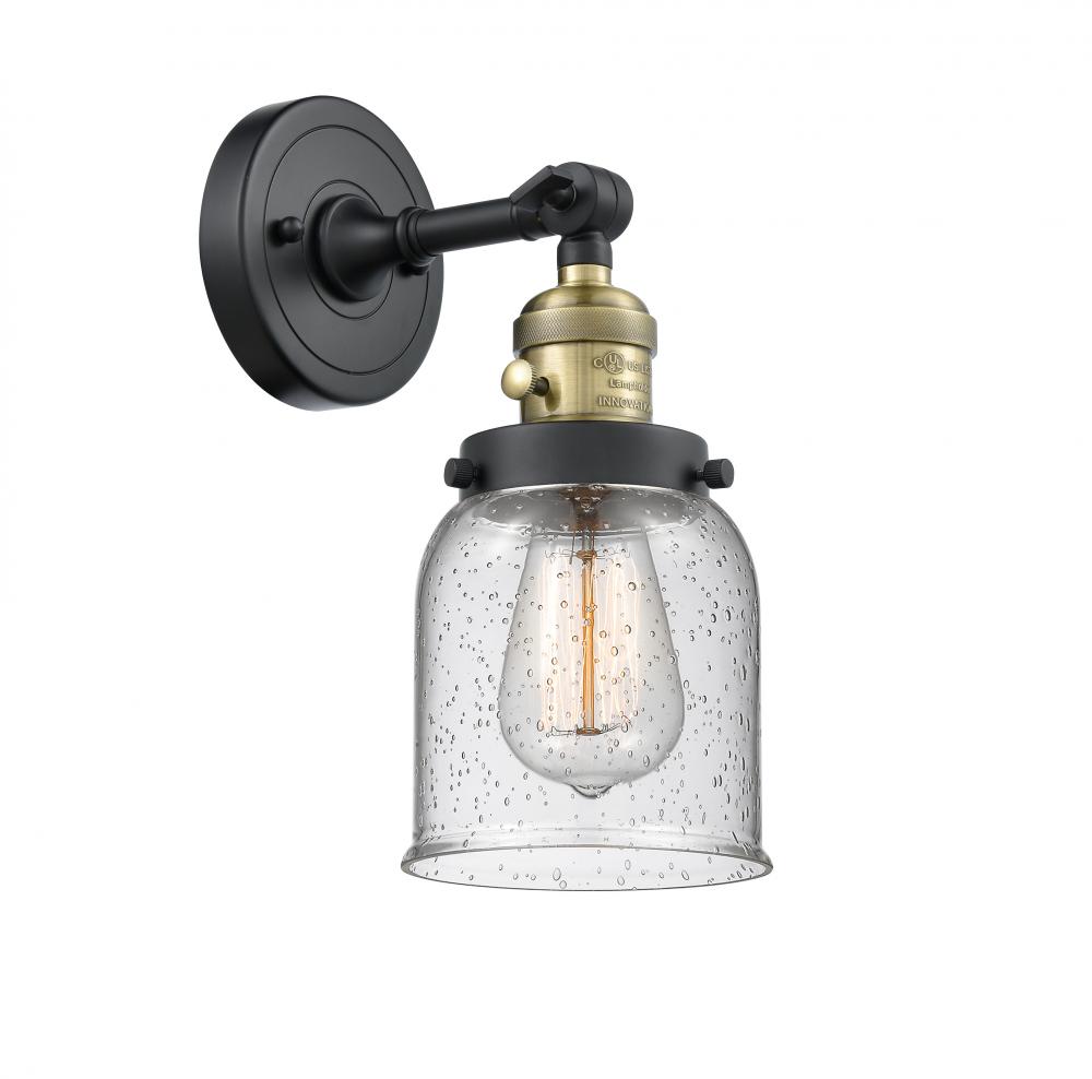 Bell - 1 Light - 5 inch - Black Antique Brass - Adjustable Sconce