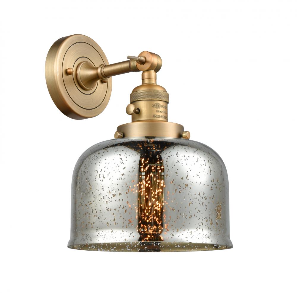 Bell - 1 Light - 8 inch - Brushed Brass - Adjustable Sconce