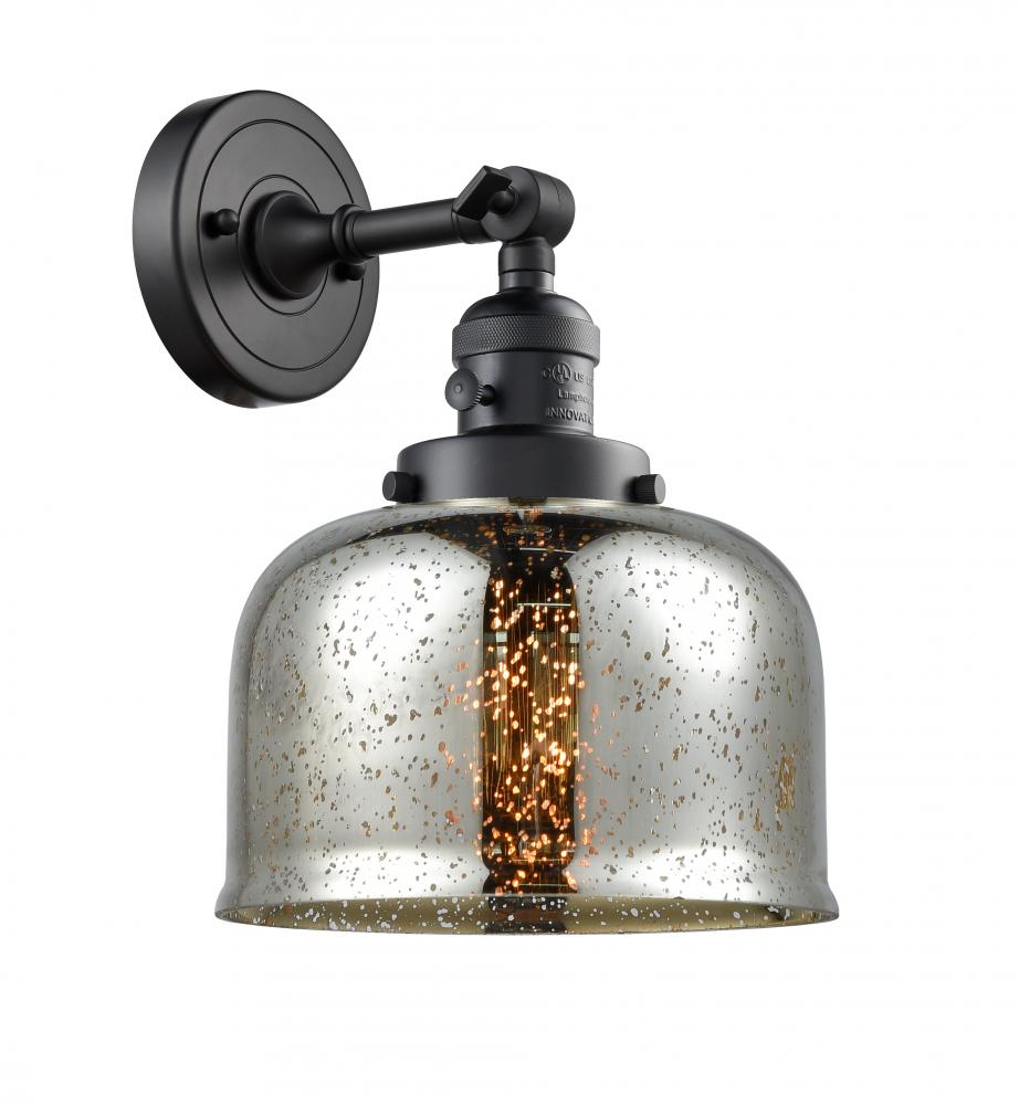 Bell - 1 Light - 8 inch - Matte Black - Adjustable Sconce