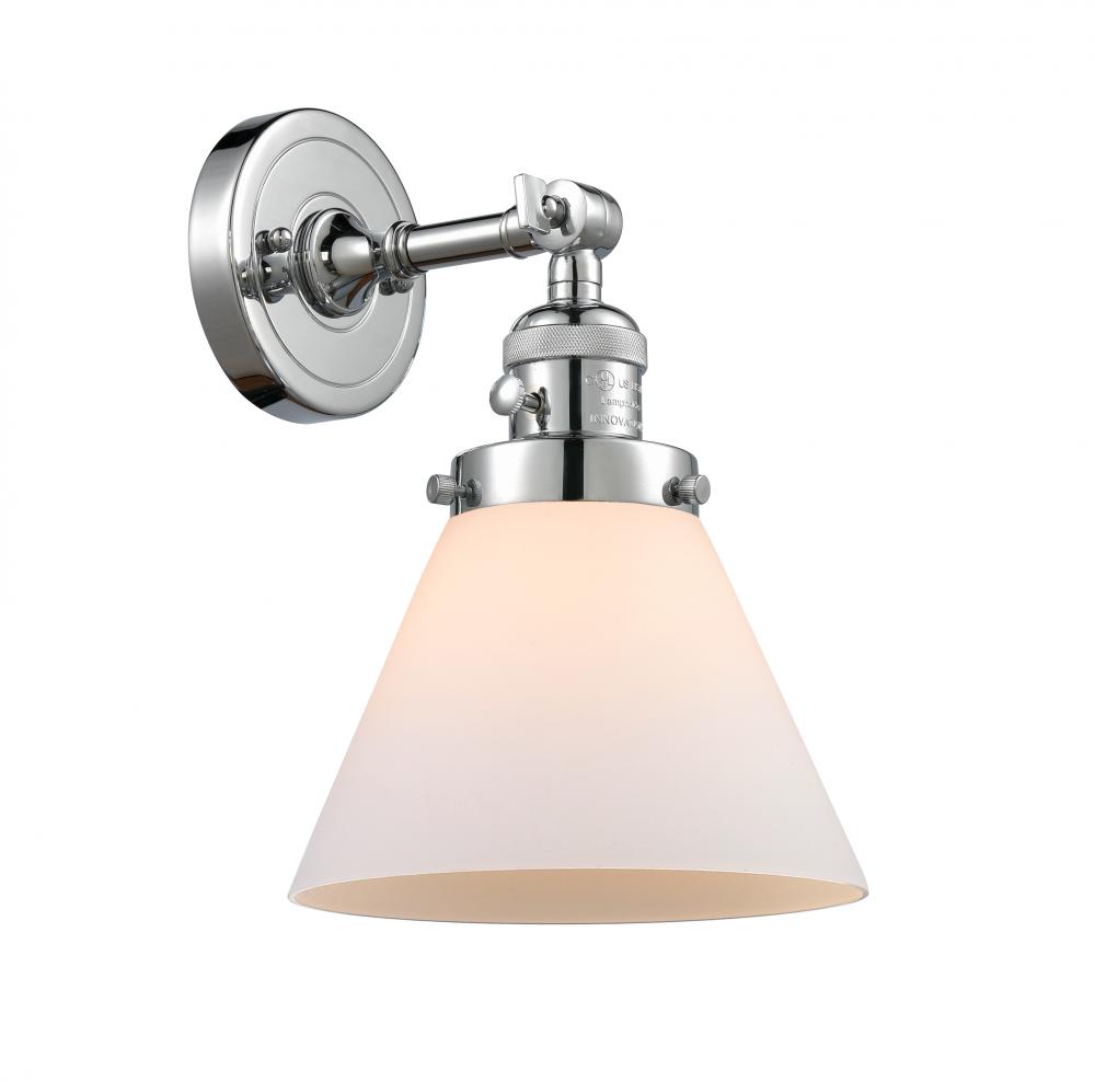 Cone - 1 Light - 8 inch - Polished Chrome - Adjustable Sconce