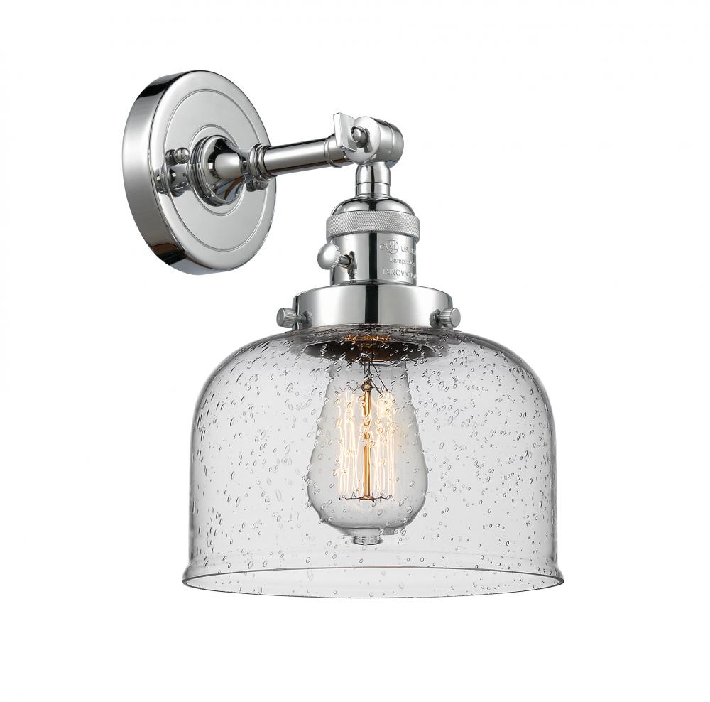 Bell - 1 Light - 8 inch - Polished Chrome - Adjustable Sconce