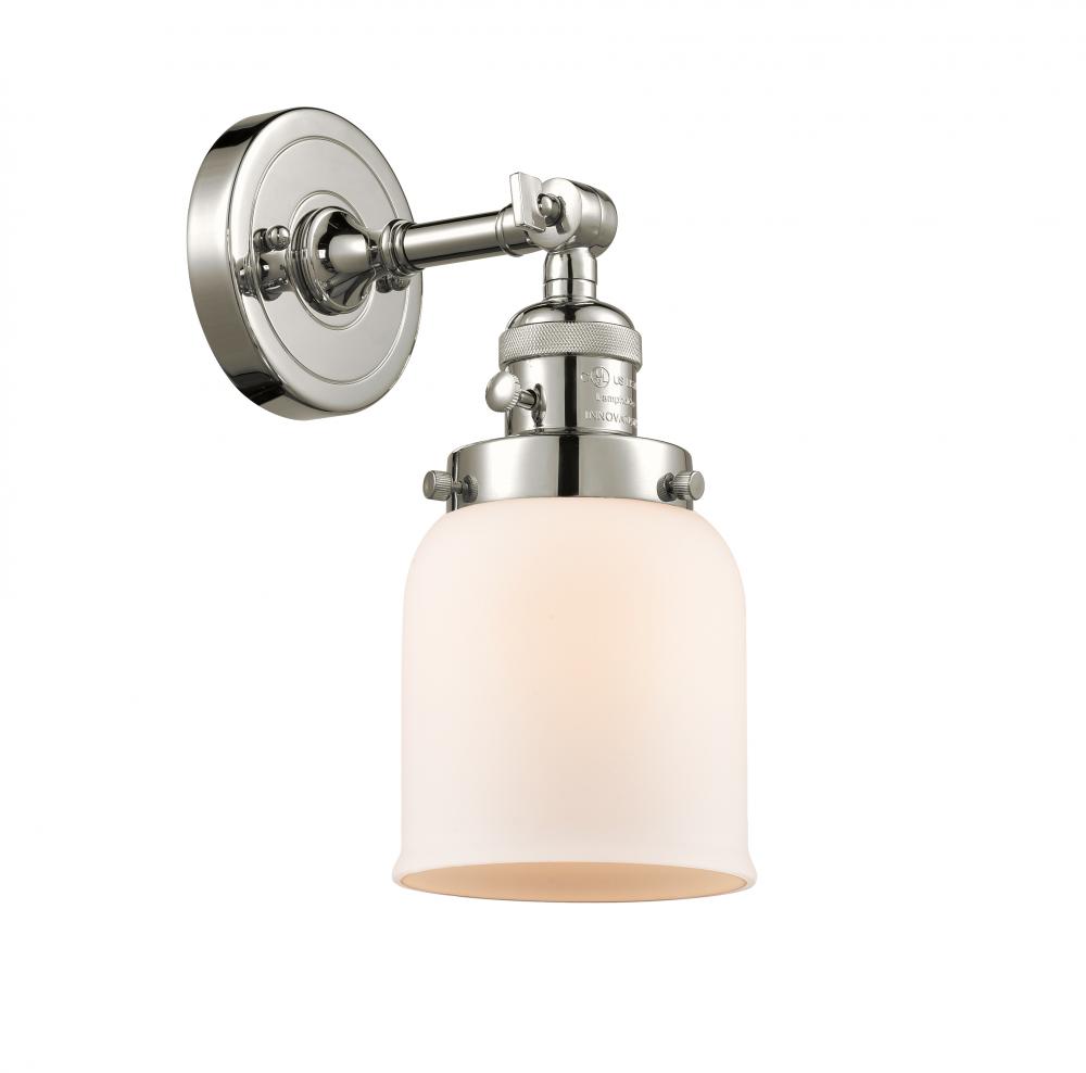 Bell - 1 Light - 5 inch - Polished Nickel - Adjustable Sconce