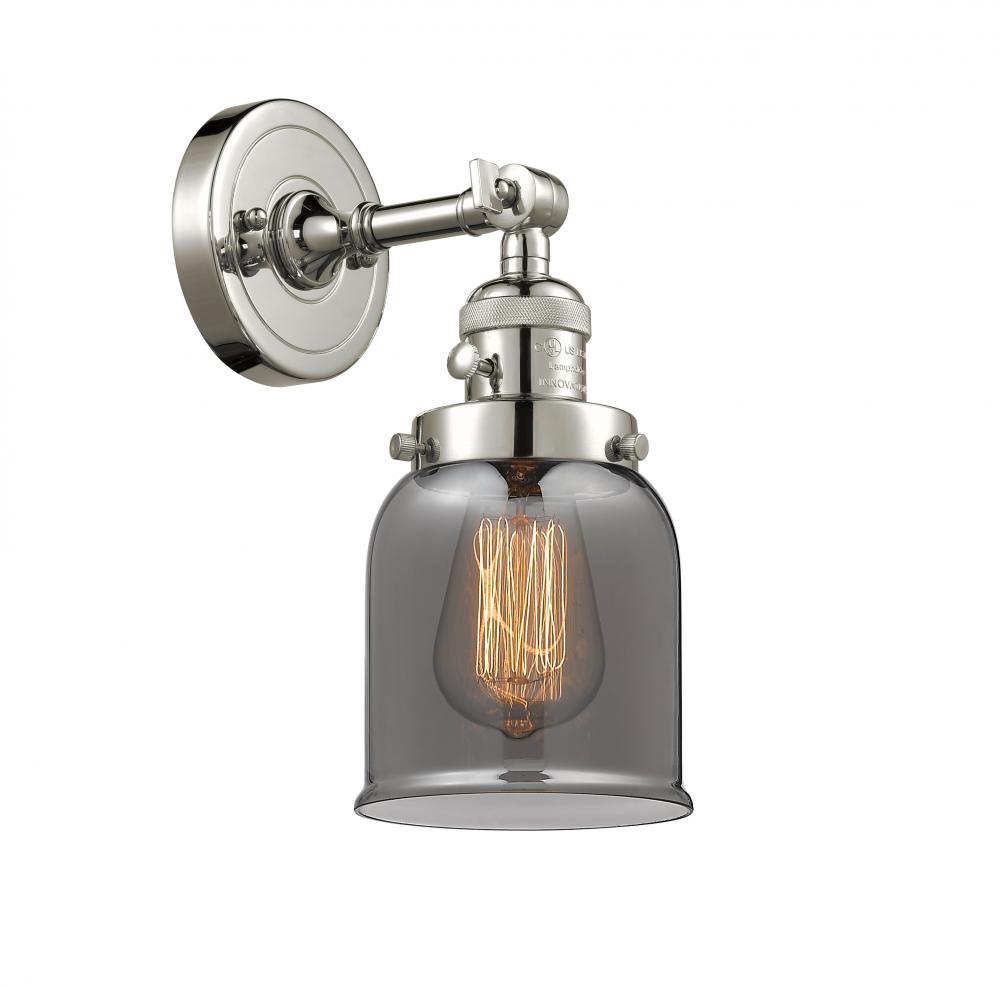 Bell - 1 Light - 5 inch - Polished Nickel - Adjustable Sconce