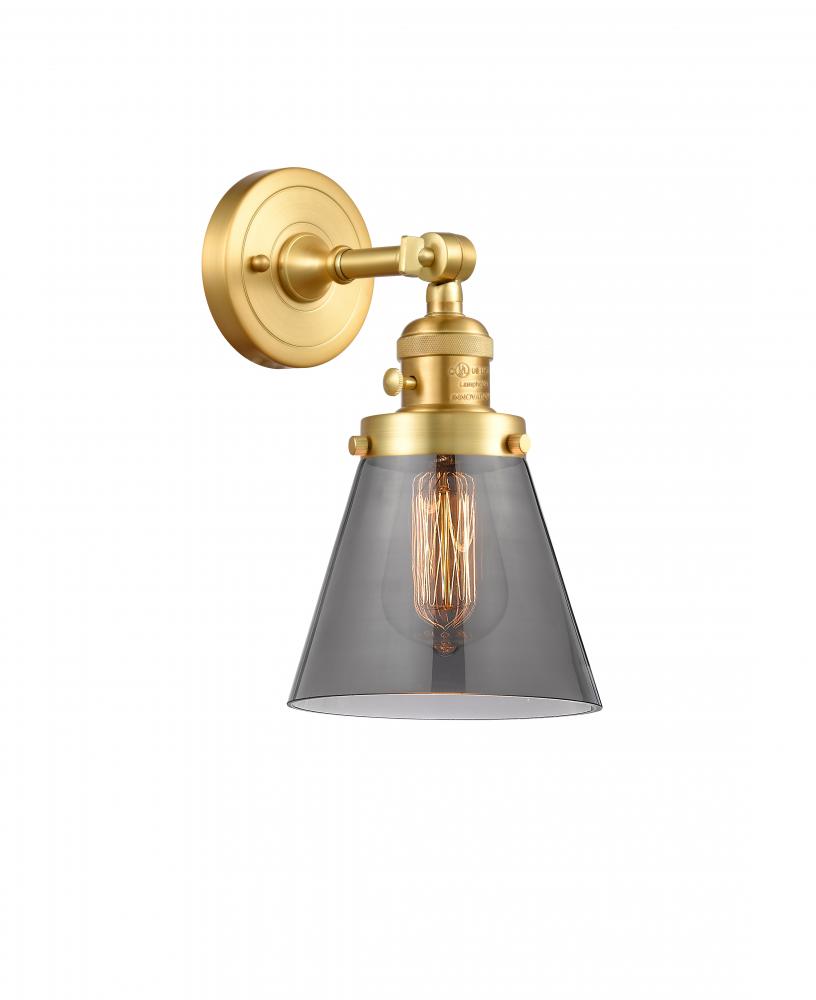 Cone - 1 Light - 6 inch - Satin Gold - Adjustable Sconce