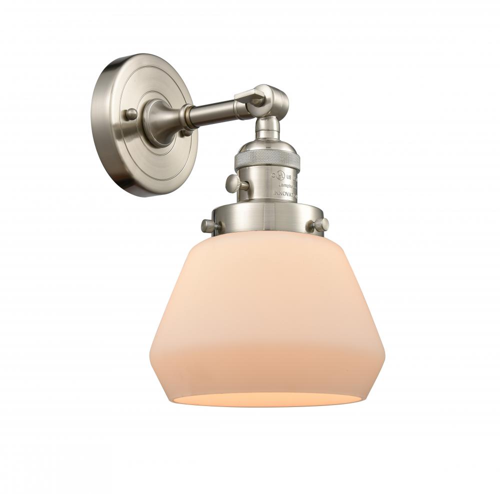 Fulton - 1 Light - 7 inch - Brushed Satin Nickel - Adjustable Sconce