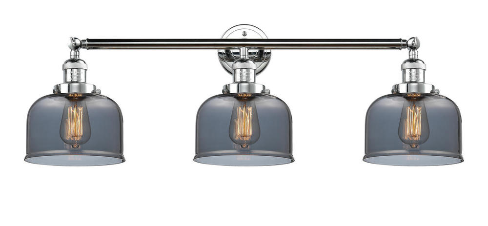 Bell - 3 Light - 32 inch - Polished Chrome - Bath Vanity Light