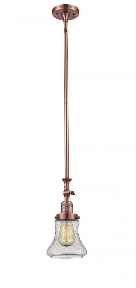 Bellmont - 1 Light - 6 inch - Antique Copper - Stem Hung - Adjustable Mini Pendant