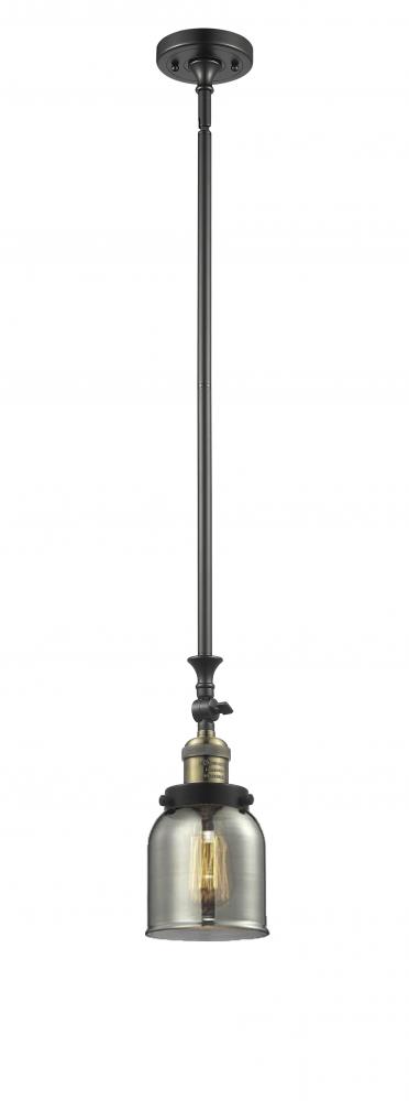Bell - 1 Light - 5 inch - Black Antique Brass - Stem Hung - Adjustable Mini Pendant