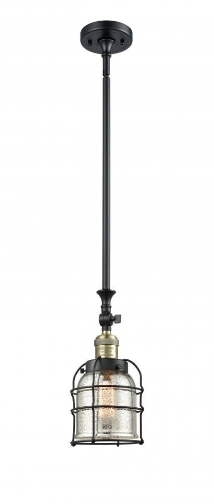 Bell Cage - 1 Light - 6 inch - Black Antique Brass - Stem Hung - Adjustable Mini Pendant