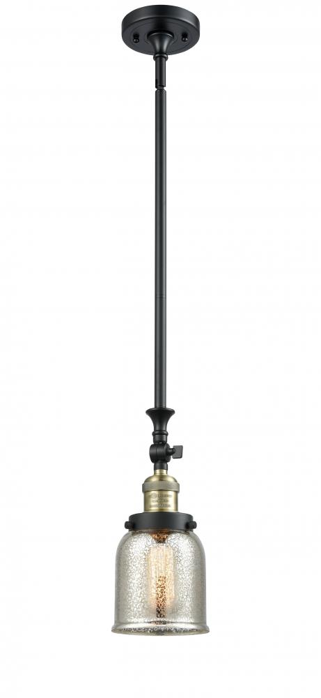 Bell - 1 Light - 5 inch - Black Antique Brass - Stem Hung - Adjustable Mini Pendant
