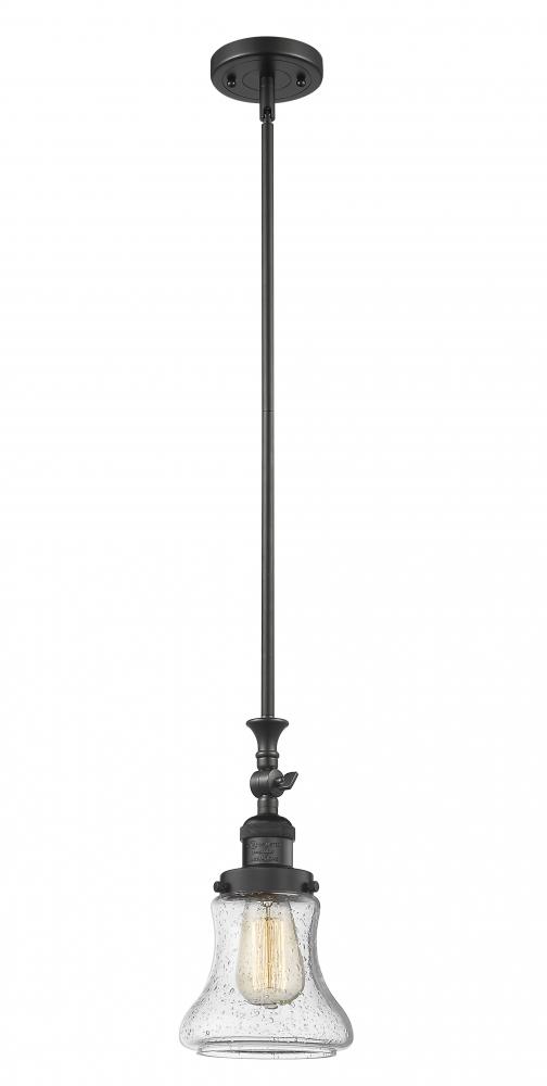 Bellmont - 1 Light - 6 inch - Matte Black - Stem Hung - Adjustable Mini Pendant