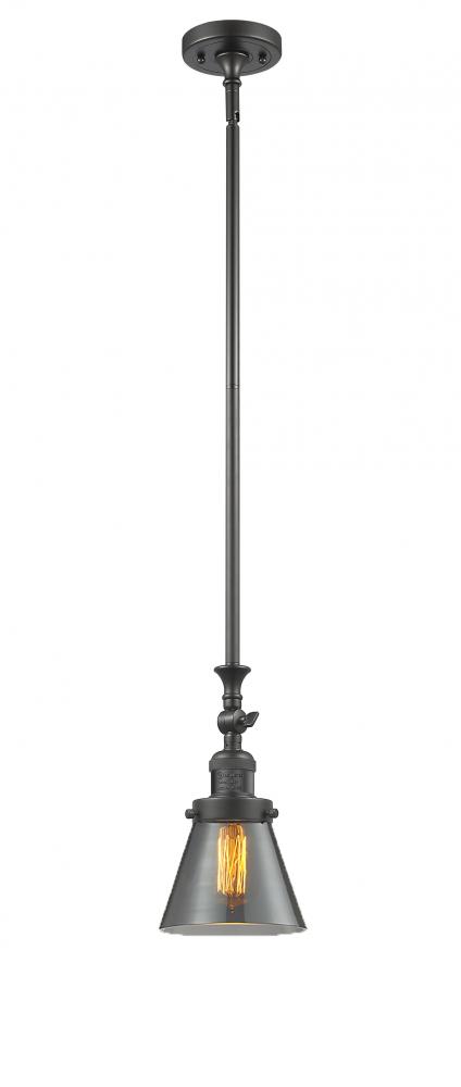 Cone - 1 Light - 6 inch - Oil Rubbed Bronze - Stem Hung - Adjustable Mini Pendant