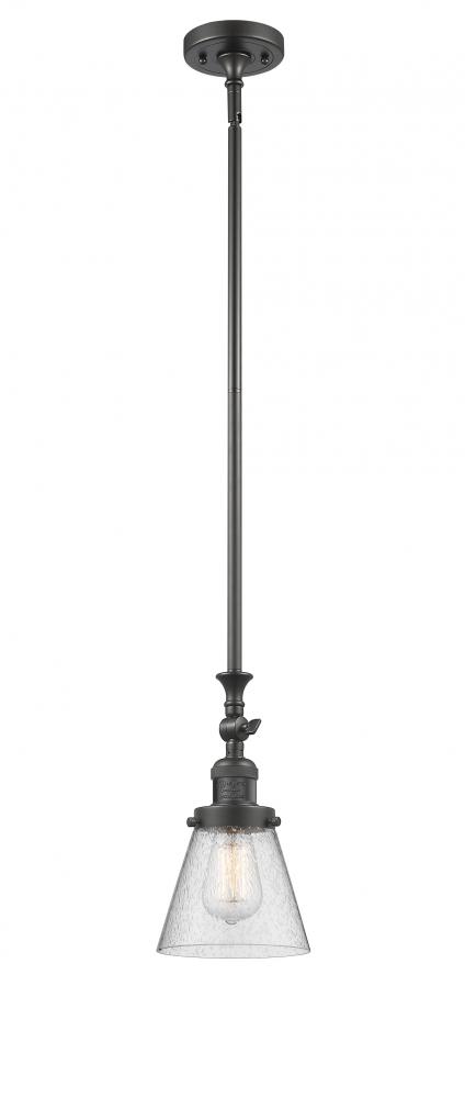 Cone - 1 Light - 6 inch - Oil Rubbed Bronze - Stem Hung - Adjustable Mini Pendant