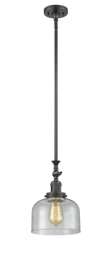 Bell - 1 Light - 8 inch - Oil Rubbed Bronze - Stem Hung - Adjustable Mini Pendant