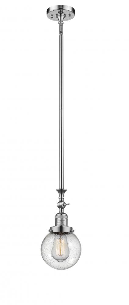 Beacon - 1 Light - 6 inch - Polished Chrome - Stem Hung - Adjustable Mini Pendant