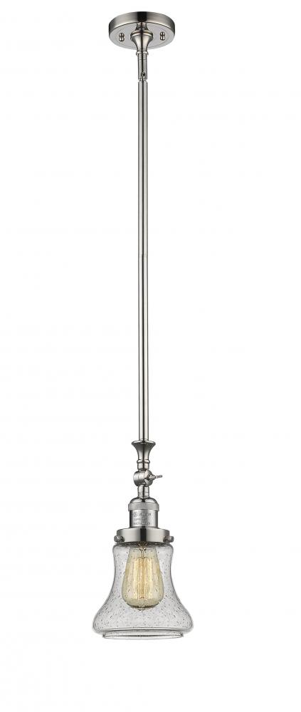 Bellmont - 1 Light - 6 inch - Polished Nickel - Stem Hung - Adjustable Mini Pendant