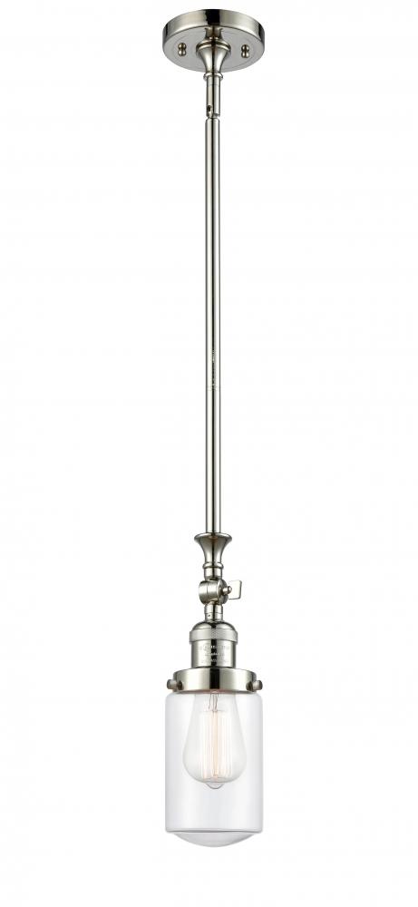 Dover - 1 Light - 5 inch - Polished Nickel - Stem Hung - Adjustable Mini Pendant