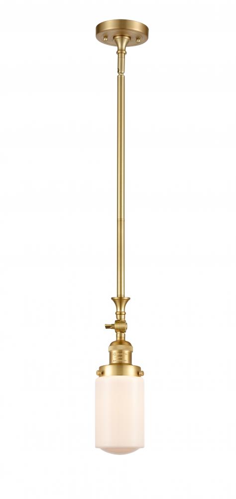 Dover - 1 Light - 5 inch - Satin Gold - Stem Hung - Adjustable Mini Pendant