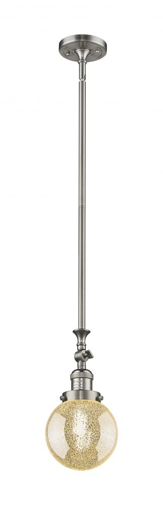 Beacon - 1 Light - 6 inch - Brushed Satin Nickel - Stem Hung - Adjustable Mini Pendant