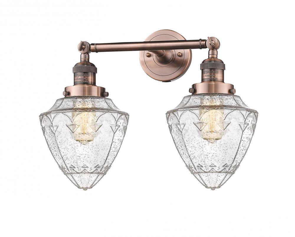 Bullet - 2 Light - 18 inch - Antique Copper - Adjustable Bath Vanity Light