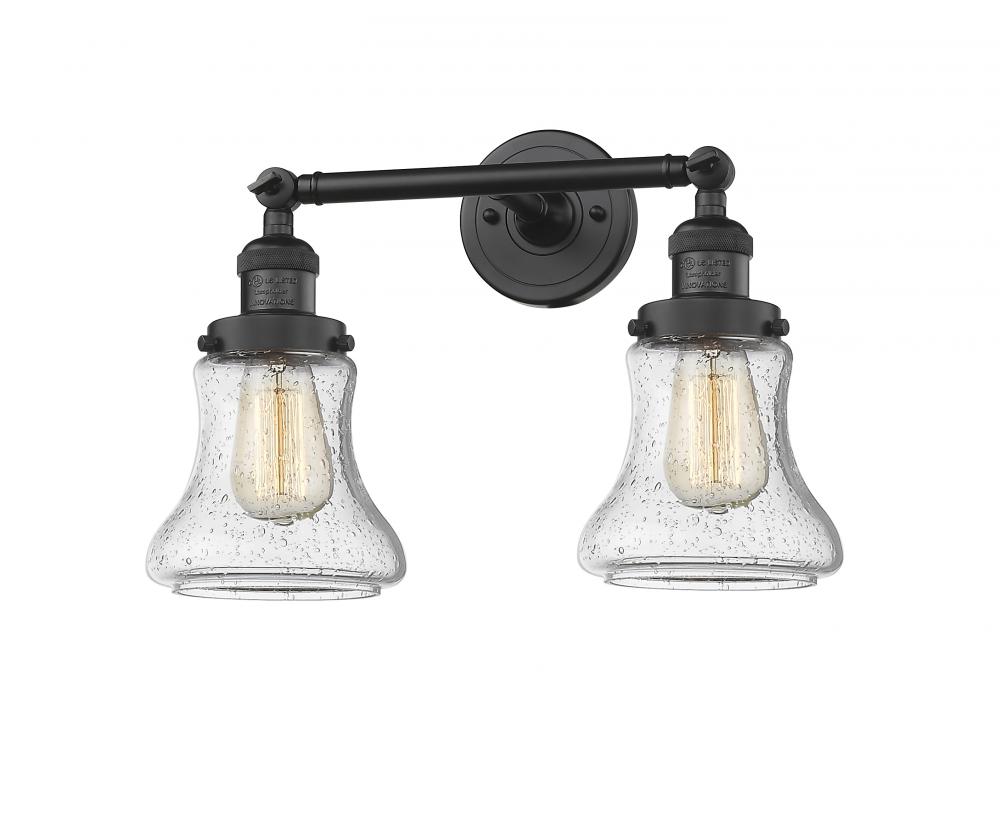 Bellmont - 2 Light - 17 inch - Matte Black - Adjustable Bath Vanity Light