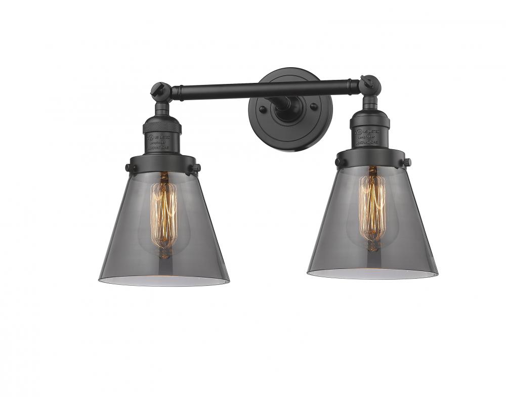 Cone - 2 Light - 16 inch - Oil Rubbed Bronze - Adjustable Bath Vanity Light