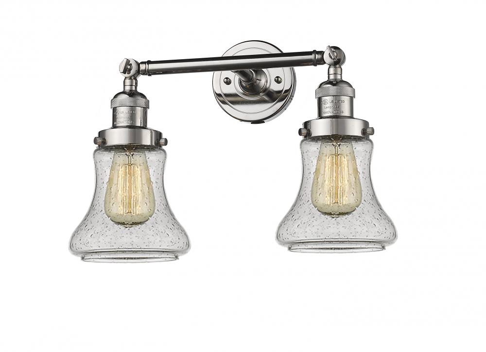 Bellmont - 2 Light - 17 inch - Polished Nickel - Adjustable Bath Vanity Light