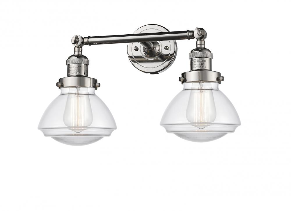 Olean - 2 Light - 17 inch - Polished Nickel - Adjustable Bath Vanity Light
