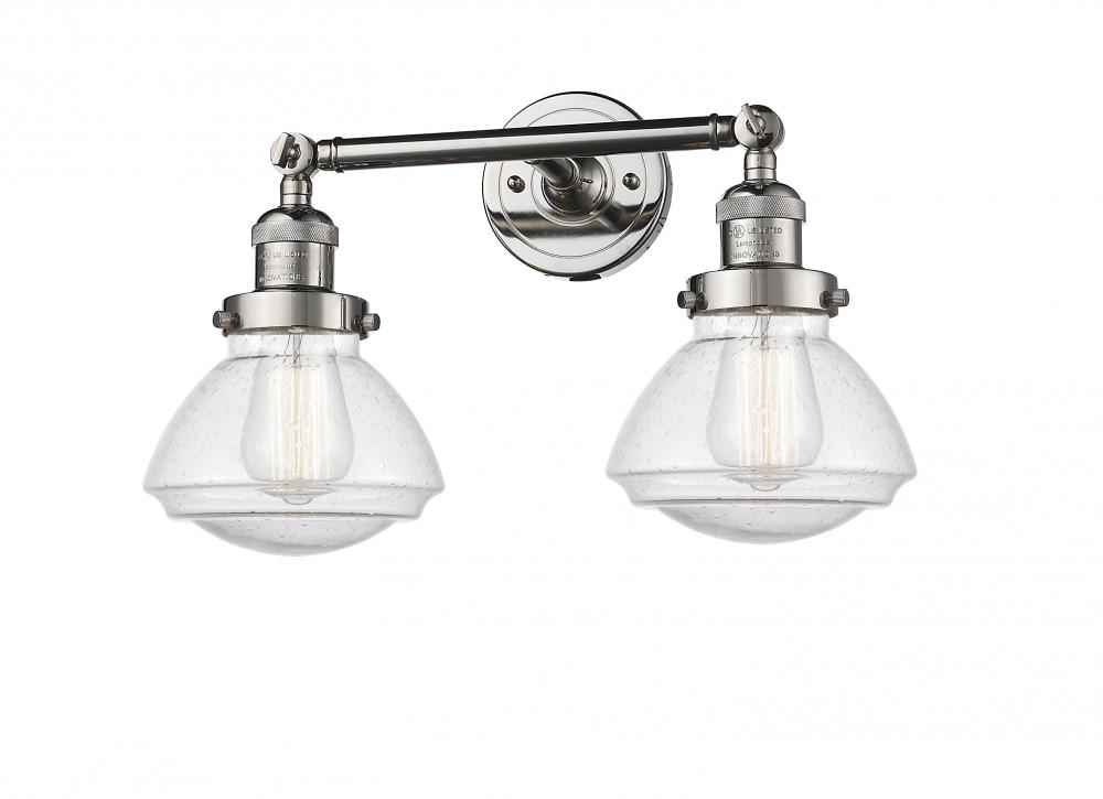 Olean - 2 Light - 17 inch - Polished Nickel - Adjustable Bath Vanity Light
