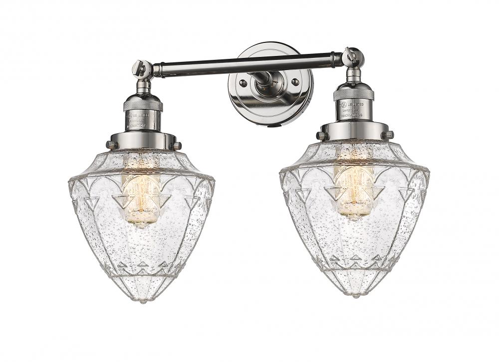 Bullet - 2 Light - 18 inch - Polished Nickel - Adjustable Bath Vanity Light