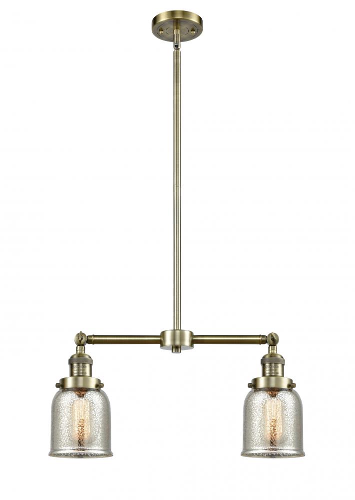 Bell - 2 Light - 21 inch - Antique Brass - Stem Hung - Adjustable Island Light
