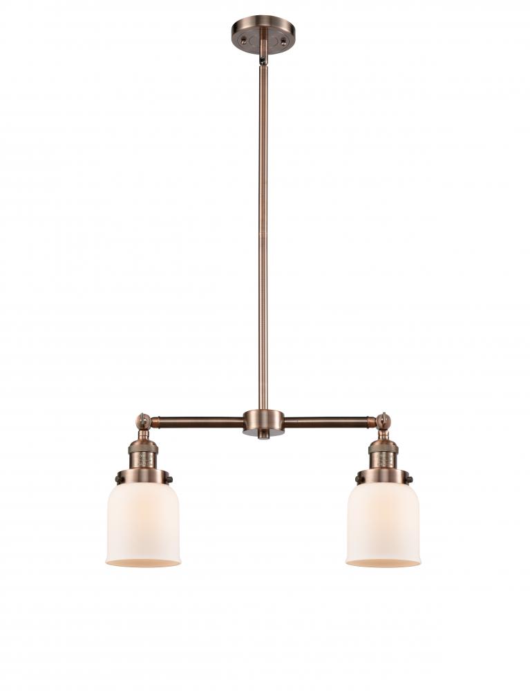 Bell - 2 Light - 21 inch - Antique Copper - Stem Hung - Adjustable Island Light