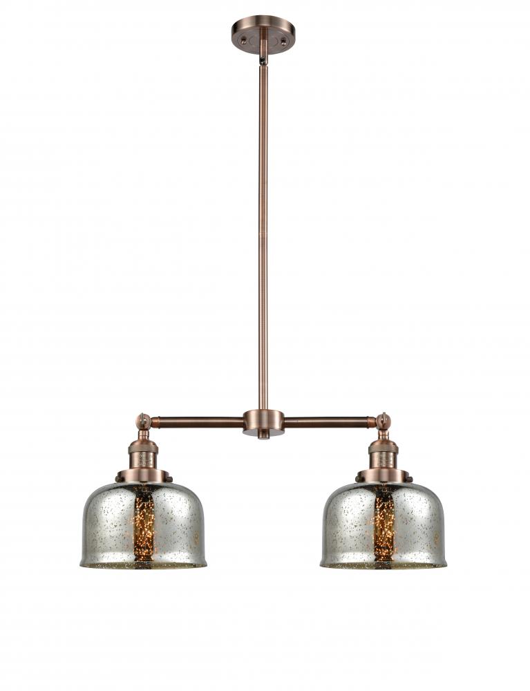 Bell - 2 Light - 24 inch - Antique Copper - Stem Hung - Adjustable Island Light