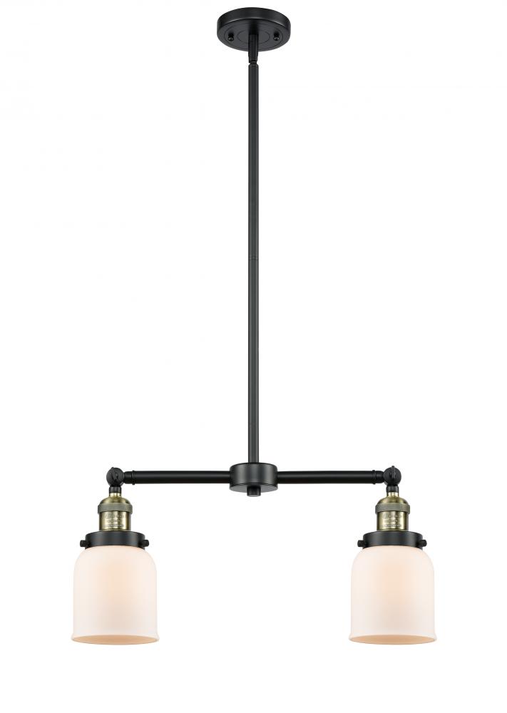 Bell - 2 Light - 21 inch - Black Antique Brass - Stem Hung - Adjustable Island Light