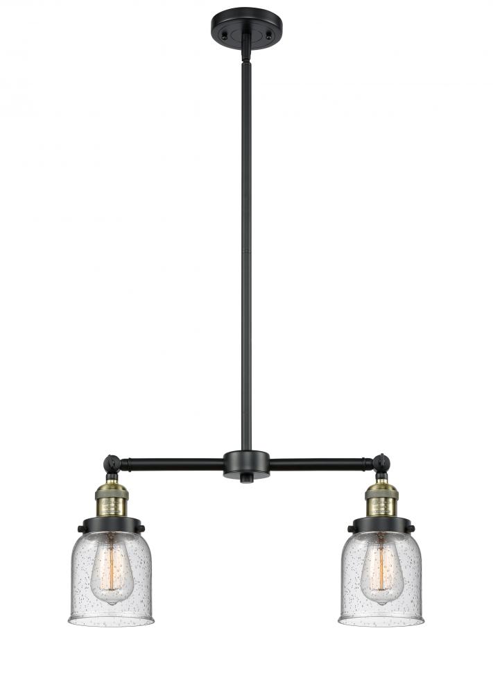 Bell - 2 Light - 21 inch - Black Antique Brass - Stem Hung - Adjustable Island Light