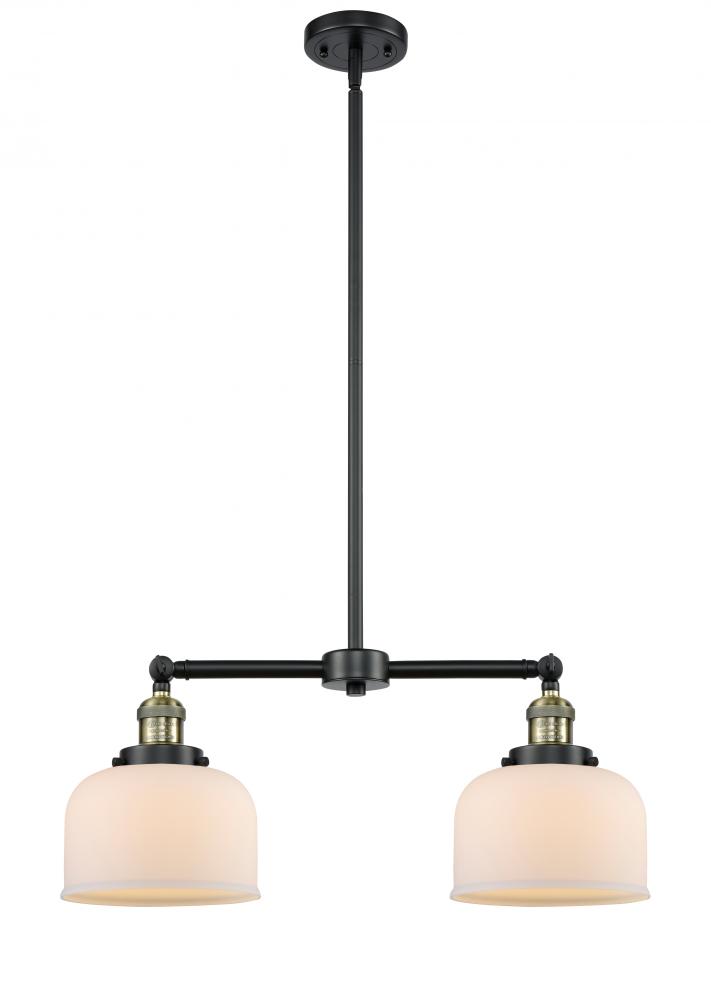 Bell - 2 Light - 21 inch - Black Antique Brass - Stem Hung - Adjustable Island Light