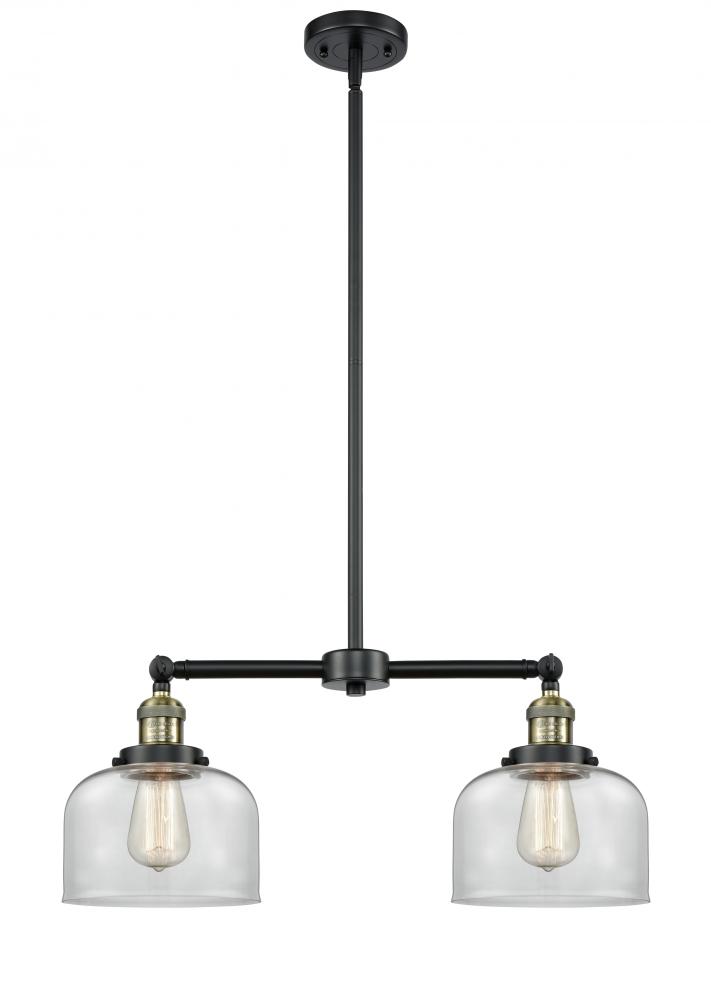 Bell - 2 Light - 21 inch - Black Antique Brass - Stem Hung - Adjustable Island Light